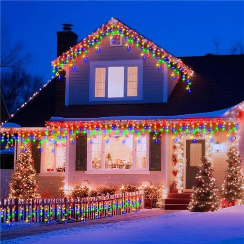 66ft Christmas Lights Decorations Outdoor, 640 LED 8 Modes Curtain